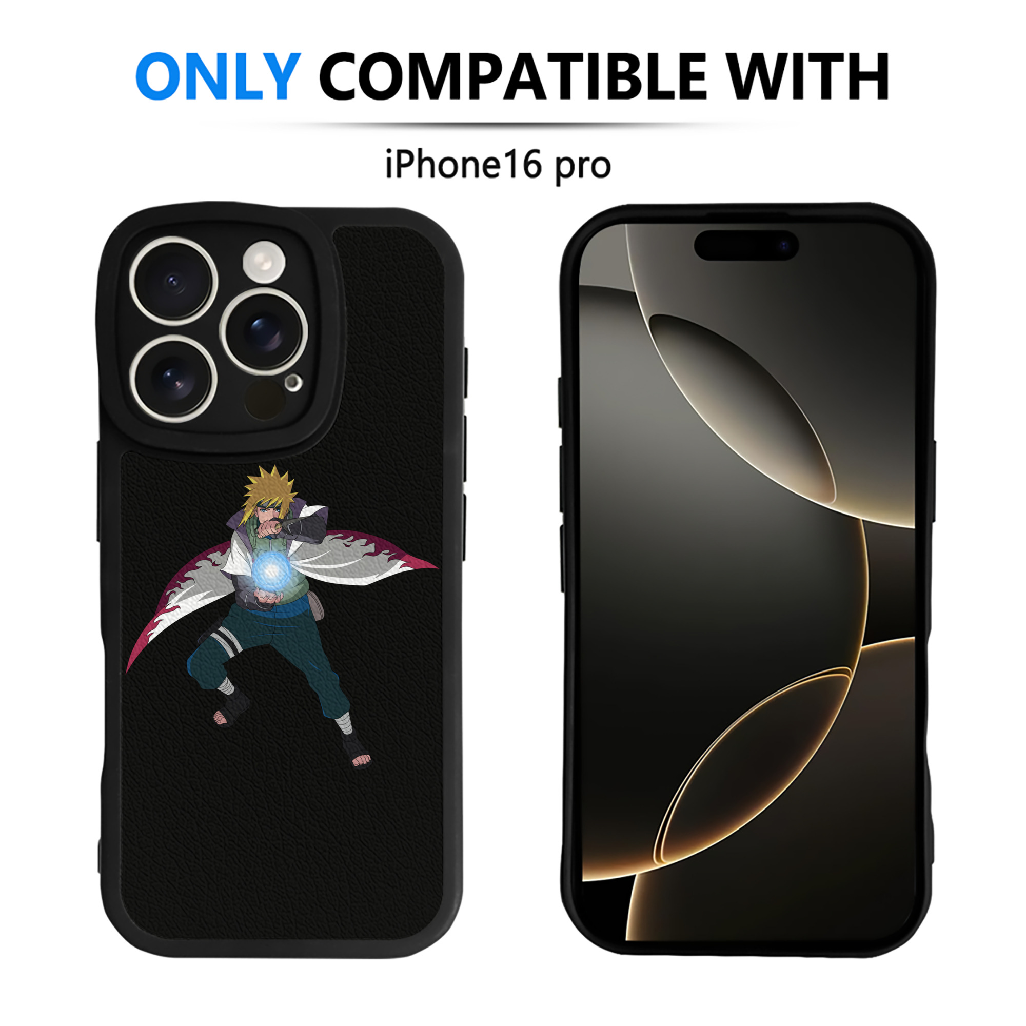 （画像用） NARUTO -ナルト- 波風 ミナト Namikaze Minato 【iPhone 16シリーズ対応】シリコンスマホケース（レザー調） 材質：シリコン